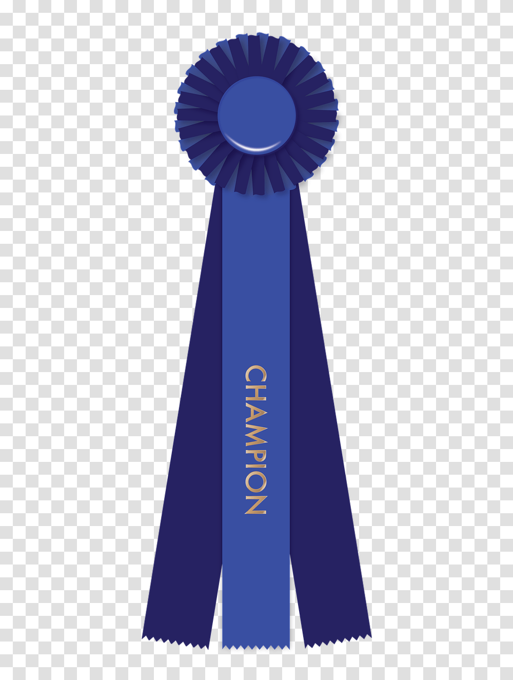 Download Blue Ribbon Champion Winner Trophy Hd Trophy, Tie, Accessories, Accessory, Necktie Transparent Png