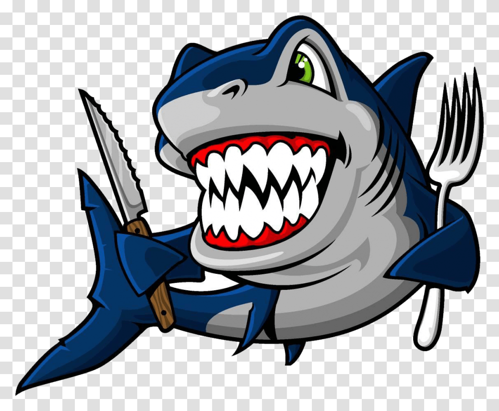 Download Blue Shark Bruce Clip Art Angry Shark Vector, Sea Life, Fish, Animal, Teeth Transparent Png