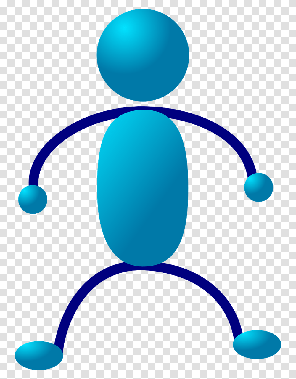 Download Blue Stick Man Clipart Stick Figure Clip Art Drawing, Cushion, Balloon, Chair Transparent Png