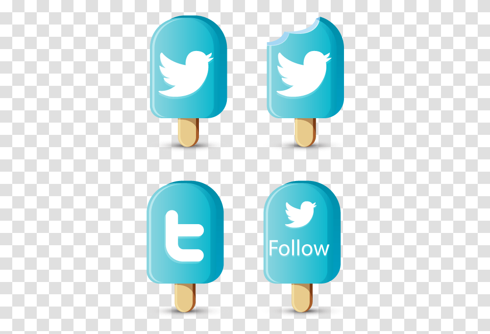Download Blue Twitter Ice Logo Icon Cream Free Freepngimg Twitter Logo Ice, Ice Pop, Dessert, Food Transparent Png