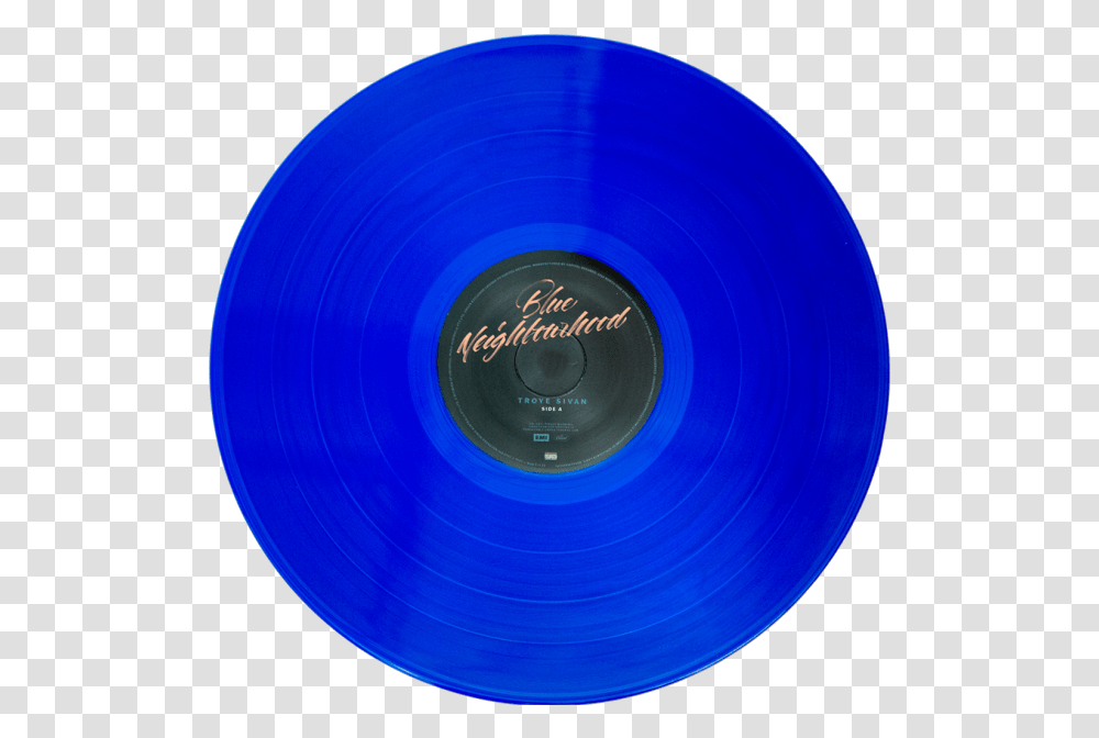 Download Blue Vinyl Record Troye Sivan Blue Circle, Disk, Dvd Transparent Png