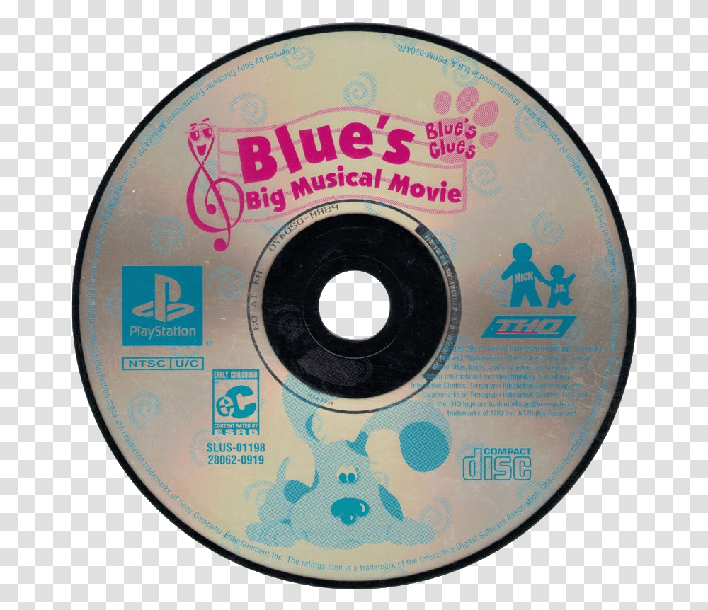 Download Blue's Clues Blues Clues Blues Big Musical Movie Bear Inthe Big Blue House Dvd Disc, Disk Transparent Png