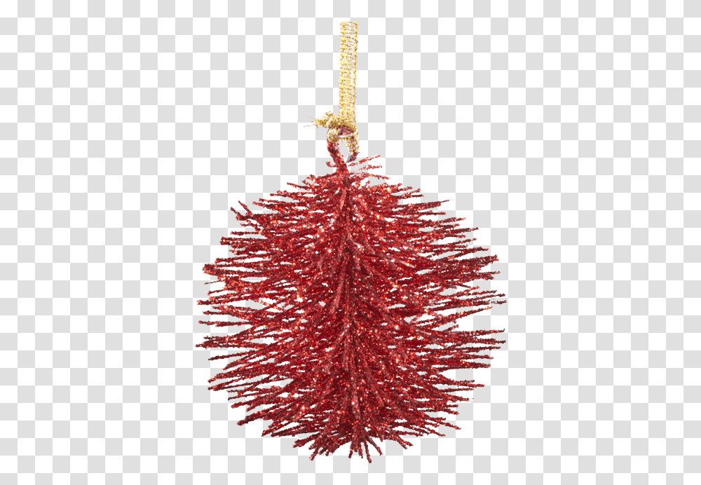Download Bobble With Glitter Small Red Christmas Chain, Tree, Plant, Ornament, Leaf Transparent Png