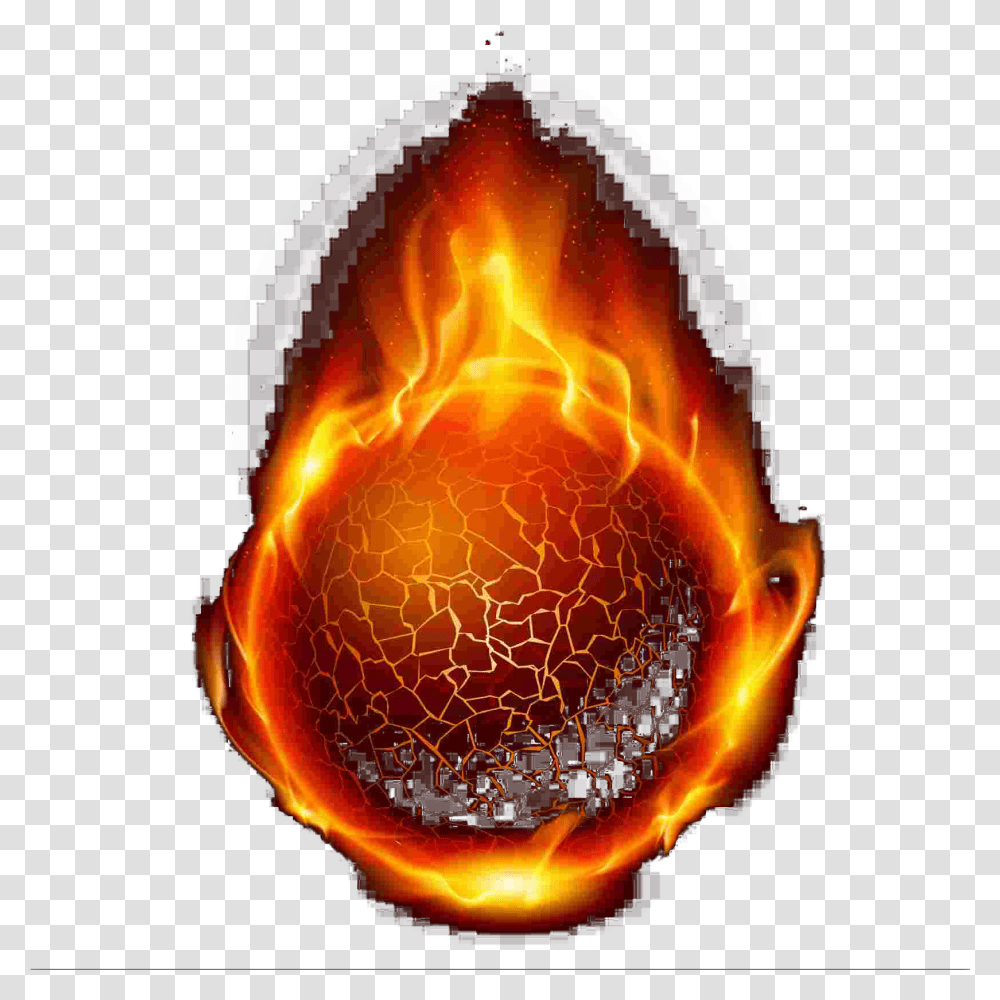 Download Bola De Fuego Svg Free Stock Image With No Blue Fire Ball, Mountain, Outdoors, Nature, Bonfire Transparent Png