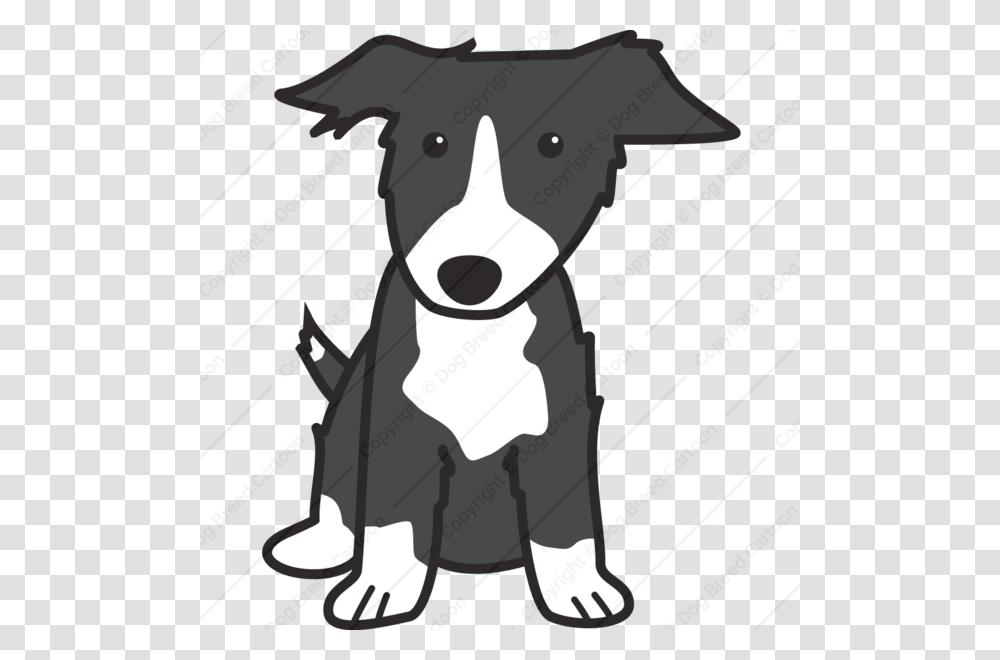 Download Border Collie Cartoon Clipart Border Collie Rough Collie, Canine, Mammal, Animal, Pet Transparent Png
