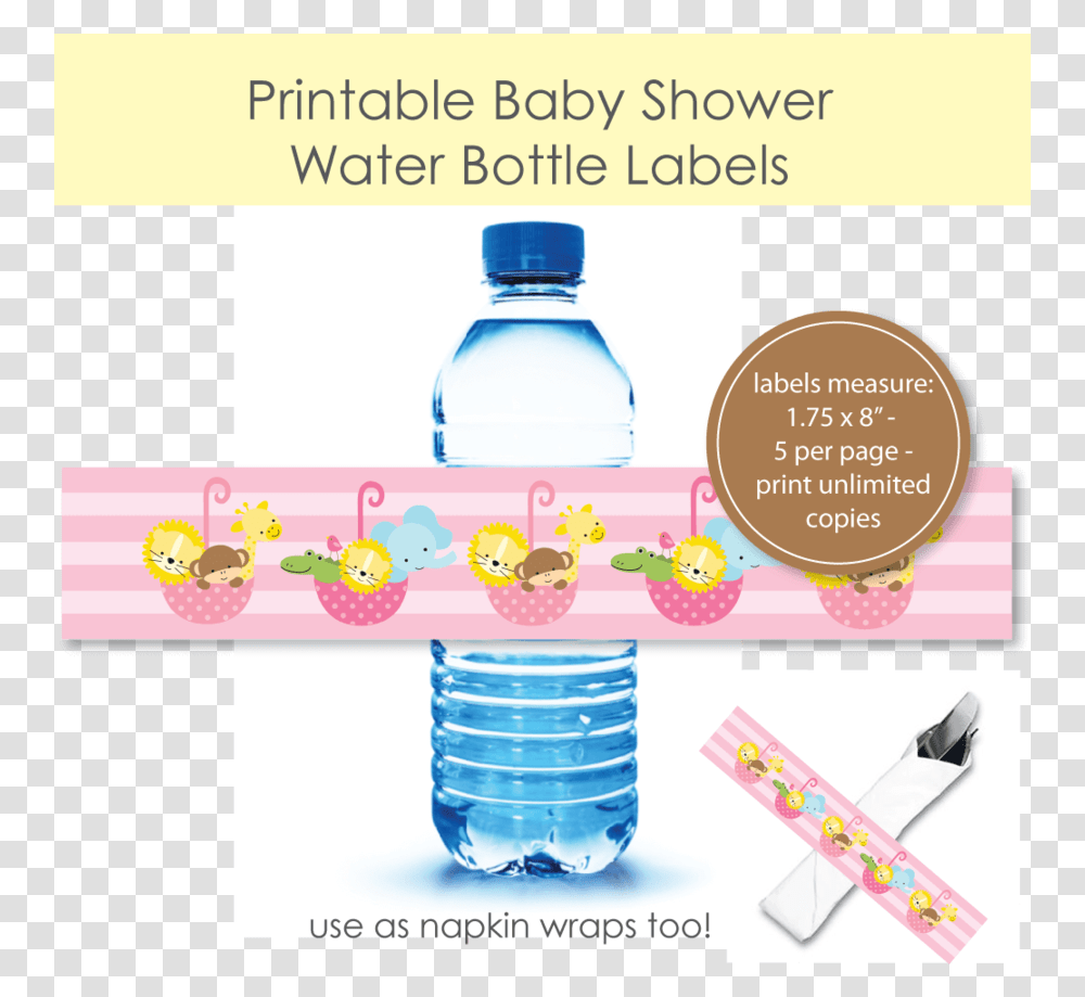 Download Bottle Of Water Clipart Bottles Bottle Of Water, Label, Text, Furniture, Plastic Transparent Png