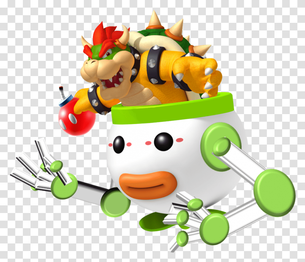 Download Bowser 5 Star Mario Power Tennis Bowser Bowser In Clown Car, Super Mario, Toy, Birthday Cake, Dessert Transparent Png