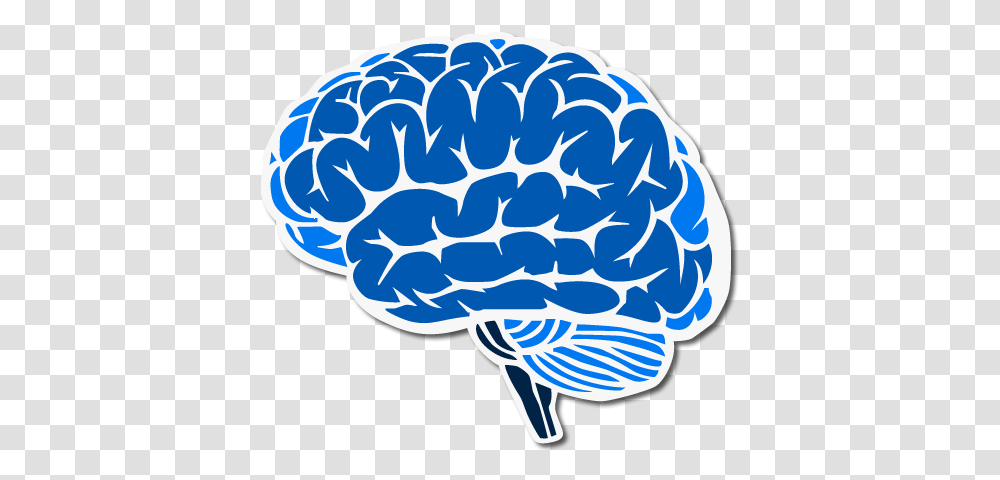 Download Brain Blue Brain Background, Label, Logo, Symbol, Fungus Transparent Png