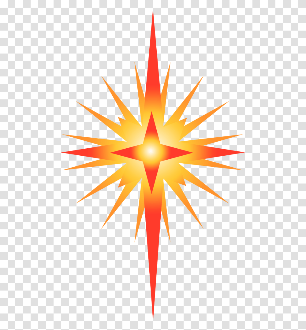 Download Bright Star Of Bethlehem Star Of Bethlehem Clipart, Nature, Outdoors, Cross, Symbol Transparent Png