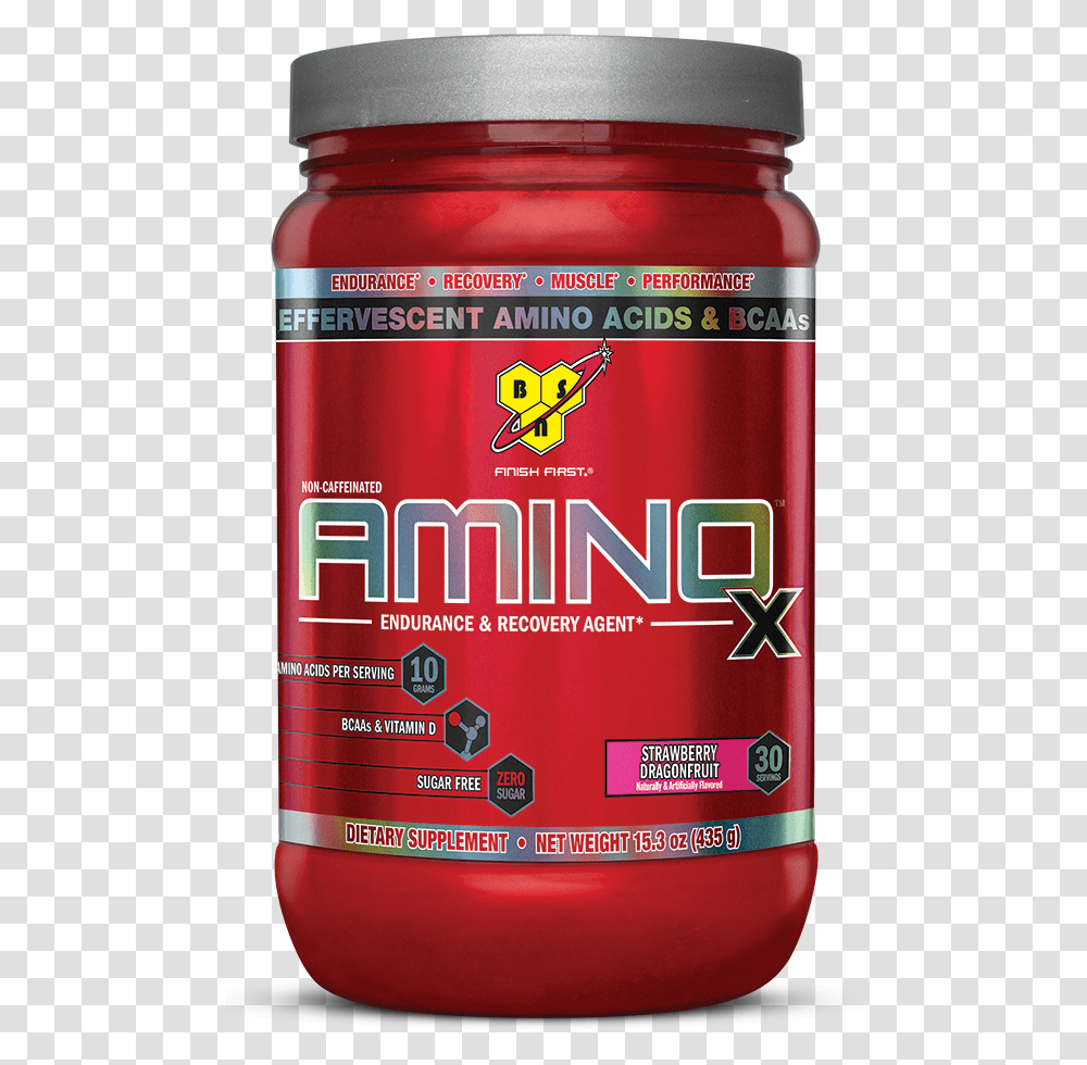 Download Bsn Amino X Acids Bcaa Powder Dragonfruit Amino Acids For Gym, Tin, Beverage, Alcohol, Can Transparent Png