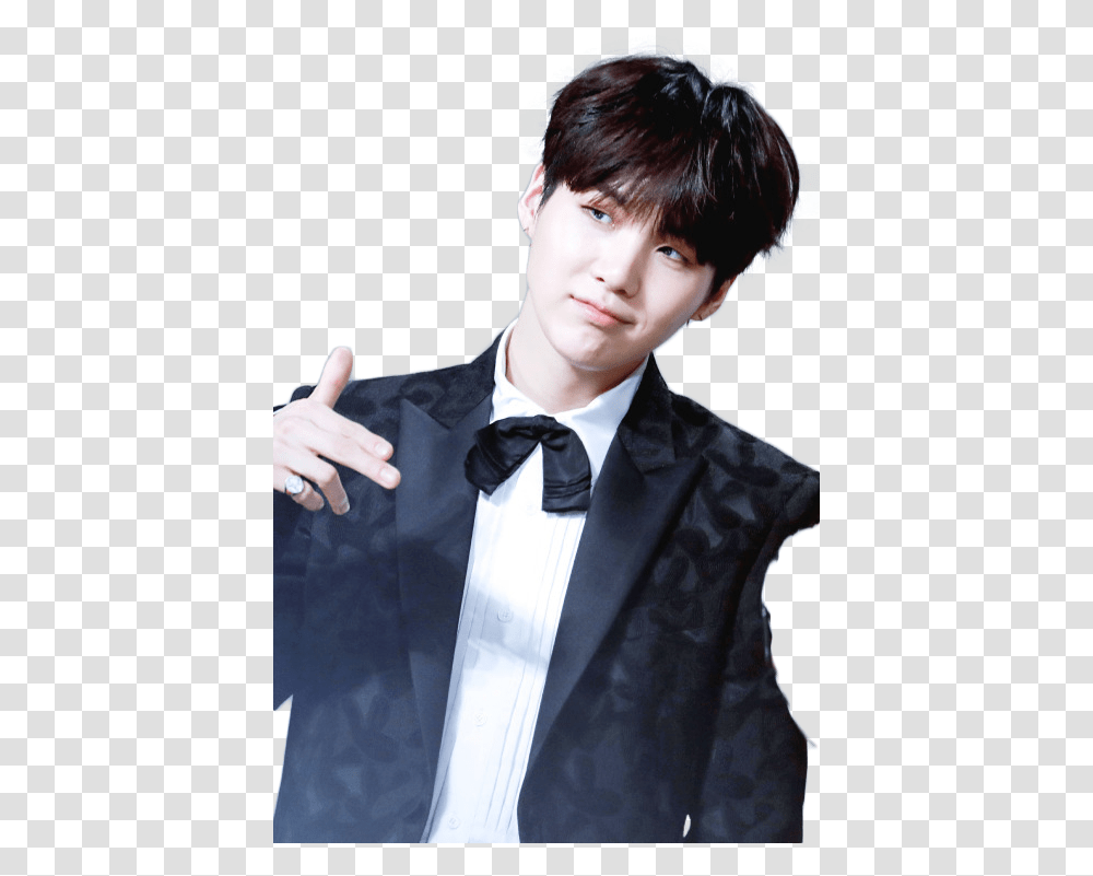Download Bts Suga And Min Yoongi Image Yoongi Suit Bts Suga Red Carpet Flower, Tie, Accessories, Clothing, Person Transparent Png