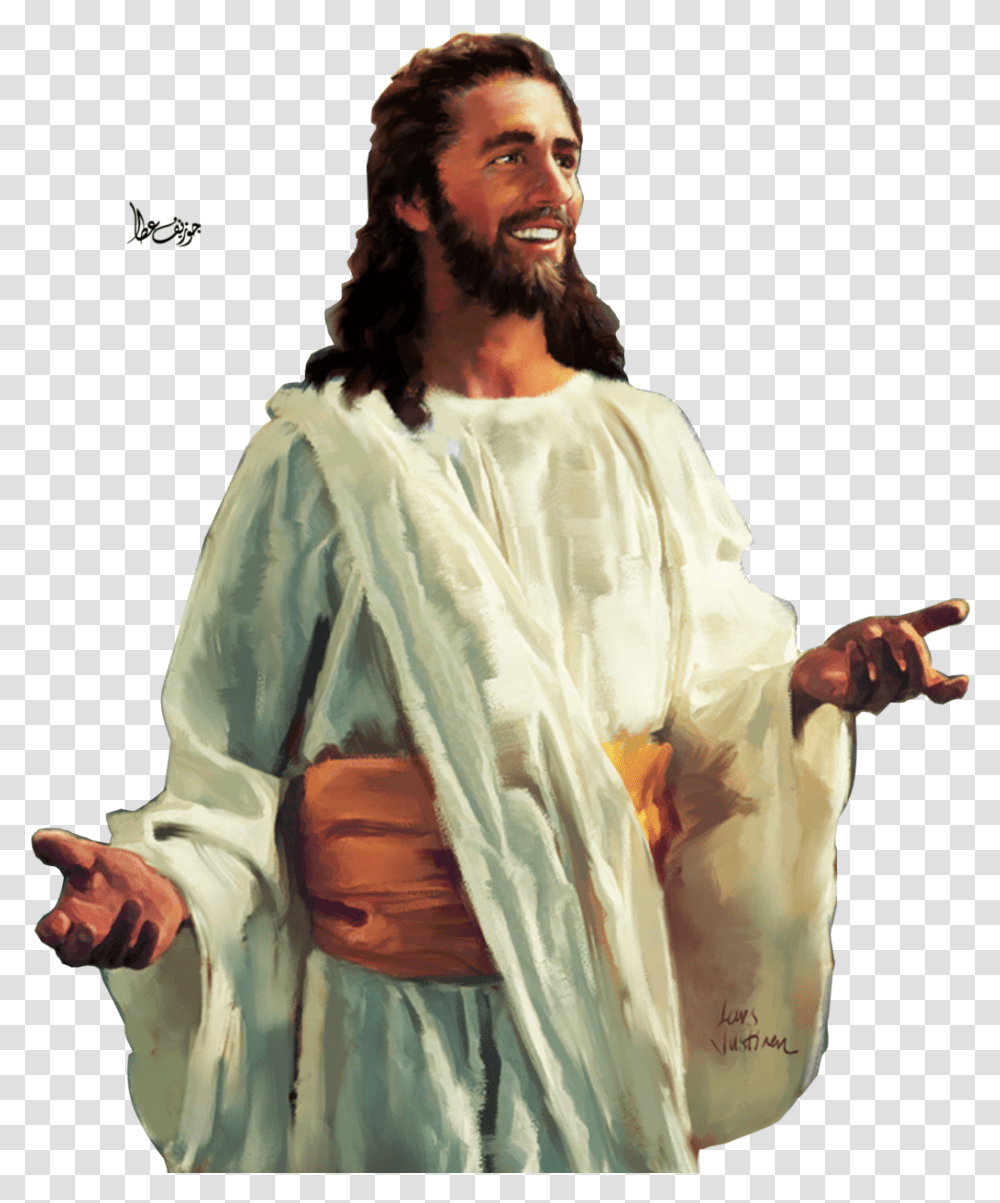 Download Buddy Christ Funny Jesus Christmas Meme, Clothing, Apparel, Person, Human Transparent Png