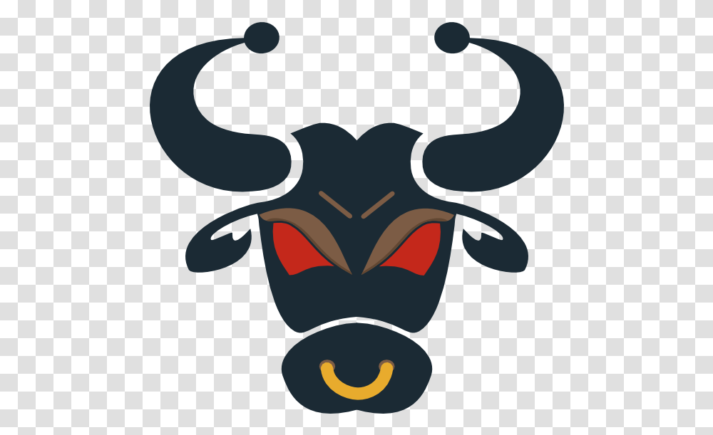 Download Bull Logo Image With Automotive Decal, Animal, Text, Head, Art Transparent Png
