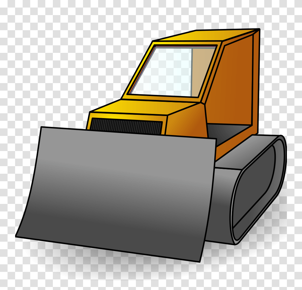 Download Bulldozer Clipart, Tractor, Vehicle, Transportation, Snowplow Transparent Png