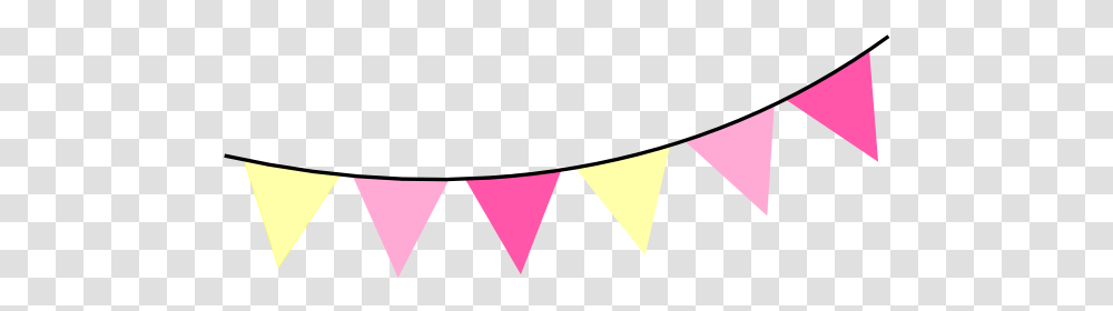Download Bunting Banner Clipart Pink And Yellow Bunting, Triangle, Tabletop, Furniture, Texture Transparent Png