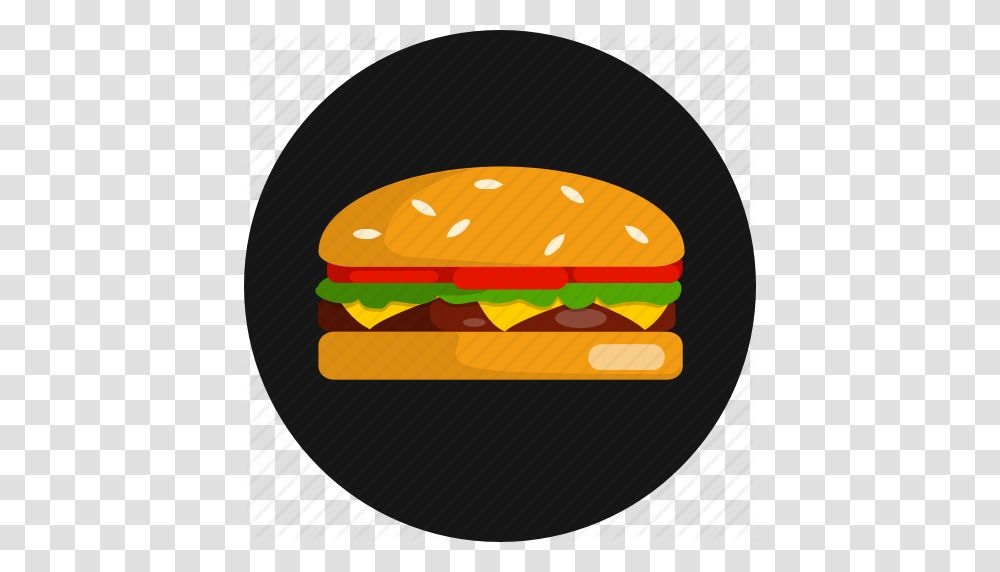 Download Burger Flat Icon Clipart Cheeseburger Hamburger Clip, Food, Advertisement, Lunch, Meal Transparent Png