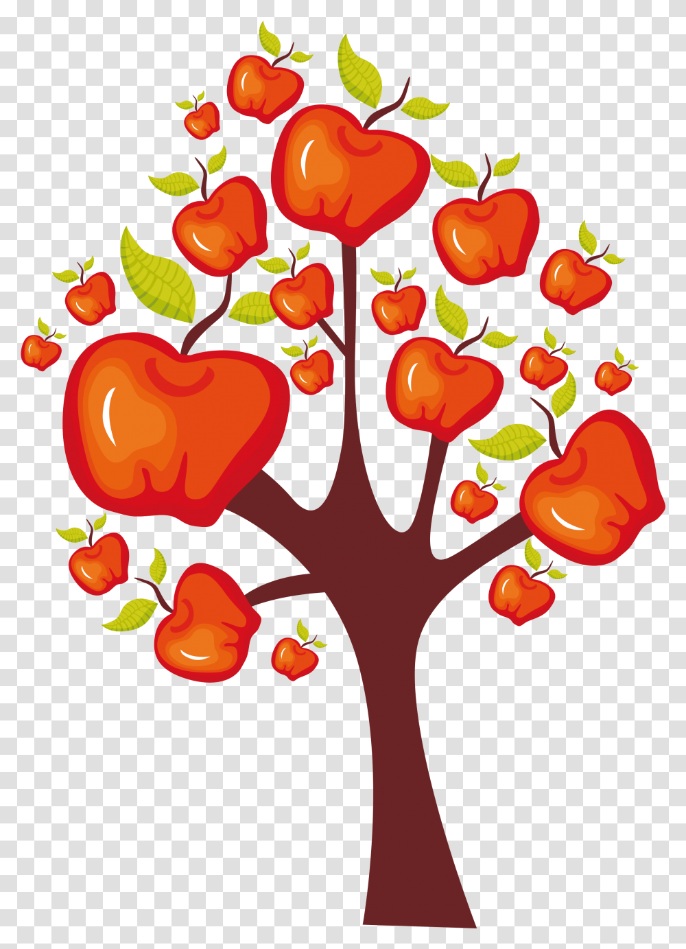 Download Business Intelligence Tree Clip Art Apple Tree Apple Doesn T Fall Far, Plant, Fruit, Food, Hand Transparent Png