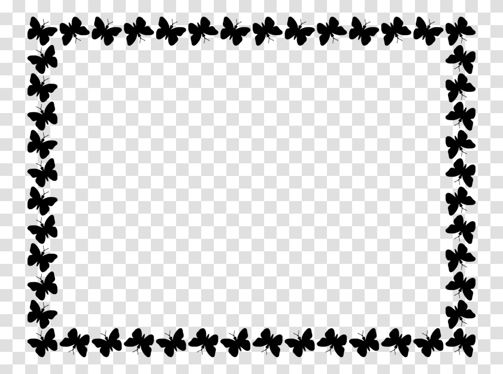 Download Butterfly Frame Black Clipart Butterfly Borders, Gray, World Of Warcraft Transparent Png