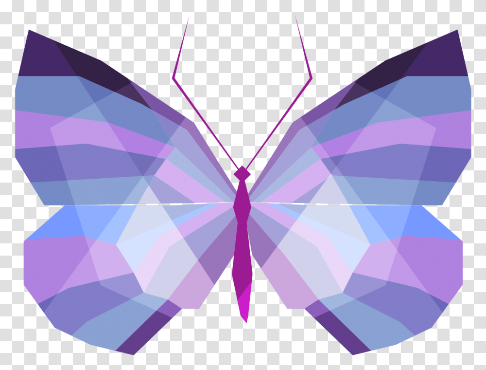 Download Butterfly Lilac Geometry Color Drawing, Ornament, Purple, Diamond, Gemstone Transparent Png