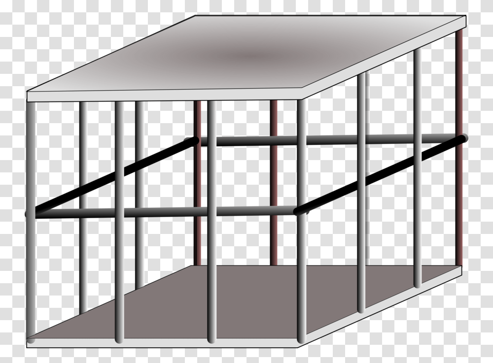 Download Cage Clipart Cage Clip Art Illustration Architecture, Prison, Building, Door, Housing Transparent Png