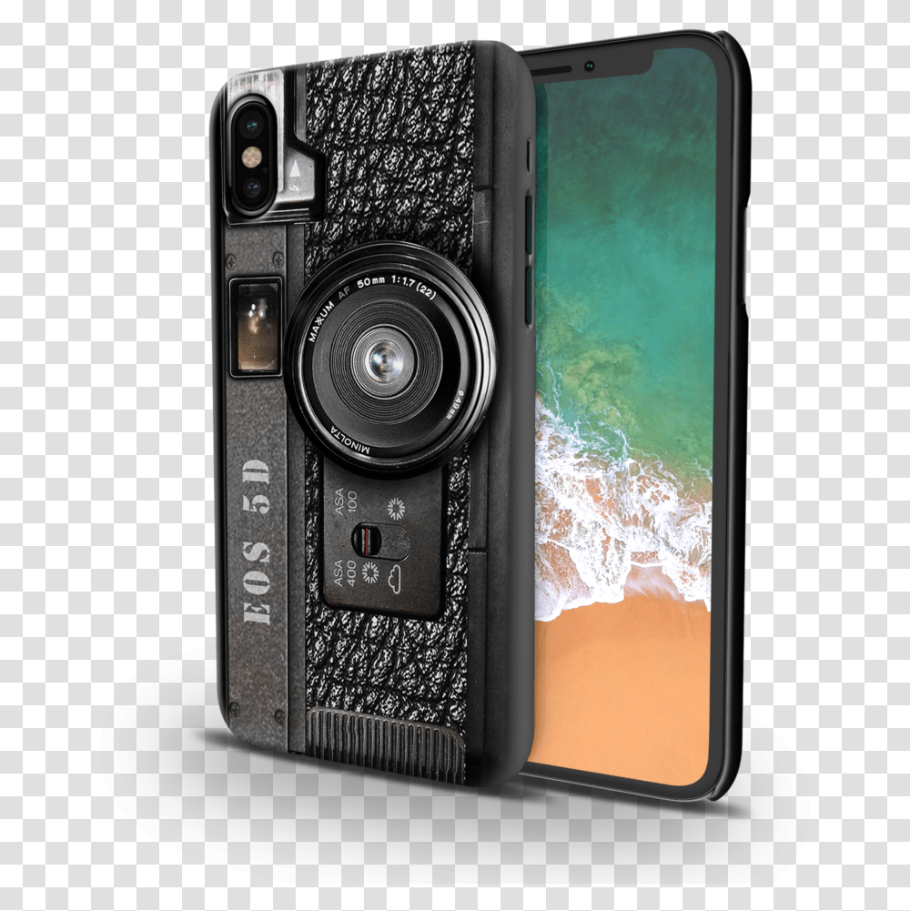 Download Camera Design Back Cover Case For Iphone X Oneplus 6t Retro Camera Case, Electronics, Digital Camera, Mobile Phone Transparent Png