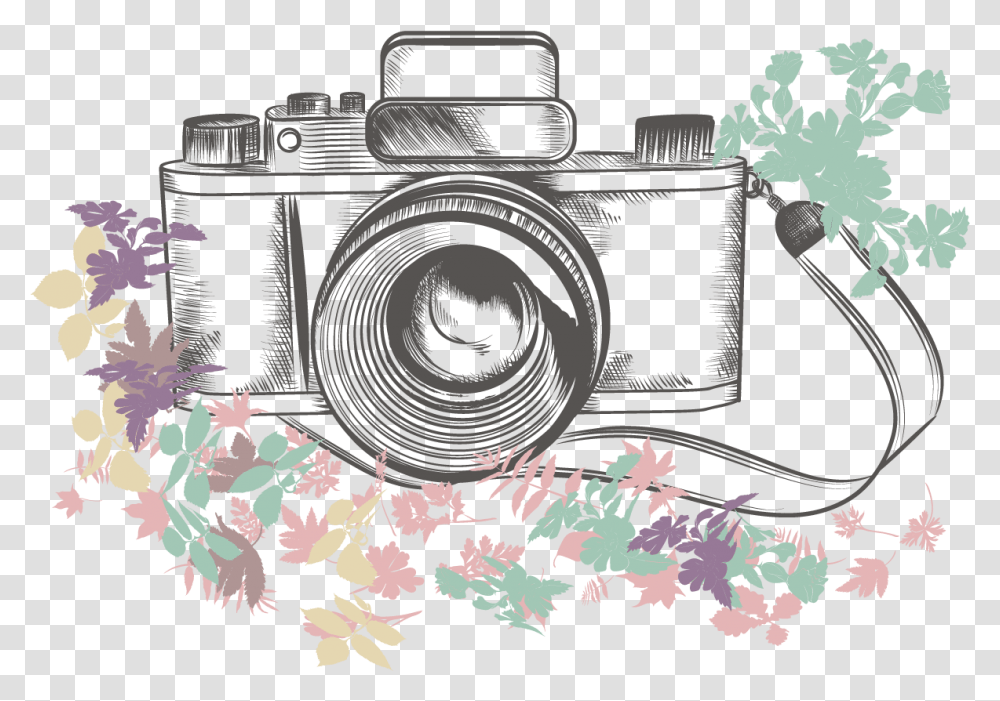 Download Camera Drawing Vintage Camera Drawing Watercolor Camera, Electronics, Digital Camera Transparent Png