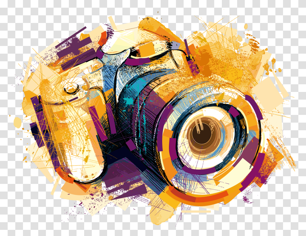 Download Camera Photography Watercolor Vector Effects Photography Camera Hd, Art, Poster, Advertisement, Graphics Transparent Png