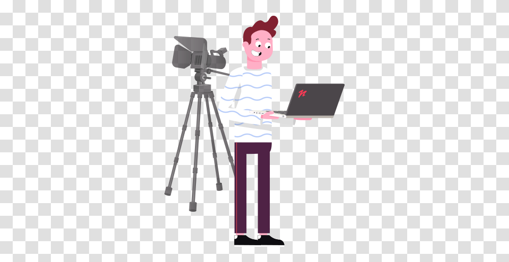 Download Cameraman Camera Operator Image With No Tripod, Person, Human, Photography Transparent Png