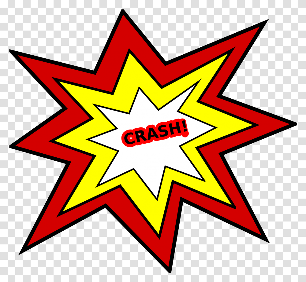 Download Car Accident Clipart Crash Clip Art Image Crash Clipart, Star Symbol Transparent Png