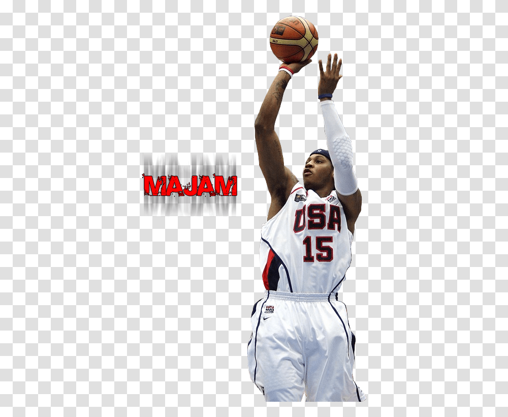 Download Carmelo Anthony Block Basketball, Person, Human, People, Soccer Ball Transparent Png