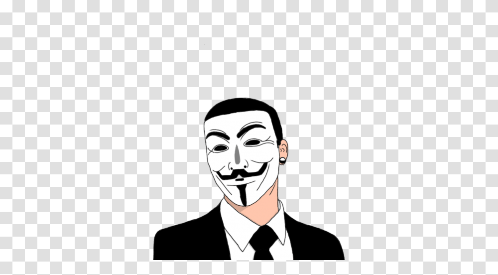 Download Cartoon Anonymous Hacker, Face, Person, Human, Stencil Transparent Png