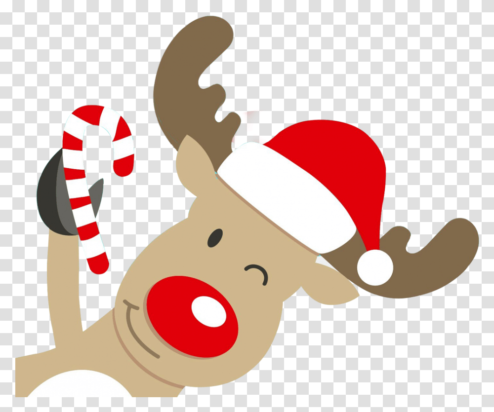 Download Cartoon Christmas Reindeer Image With No Cartoon Christmas Reindeer, Sweets, Food, Confectionery, Cork Transparent Png