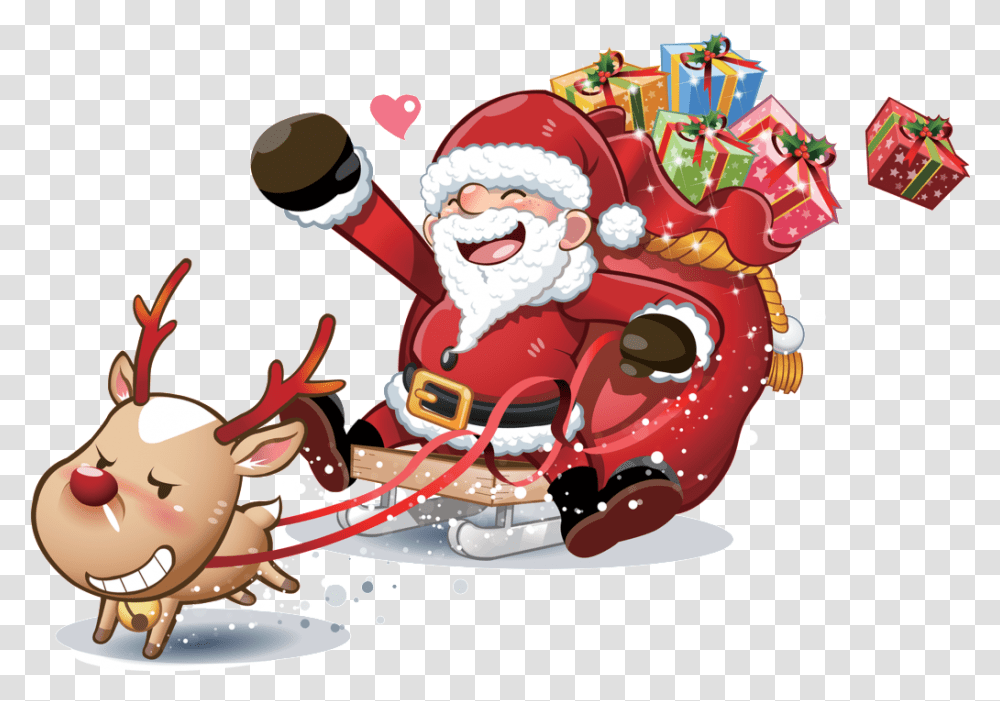 Download Cartoon Christmas Santa Claus, Birthday Cake, Performer, Dish, Meal Transparent Png