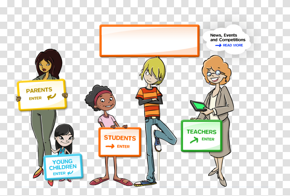 Download Cartoon Clipart School Bullying, Audience, Crowd, Person, Speech Transparent Png