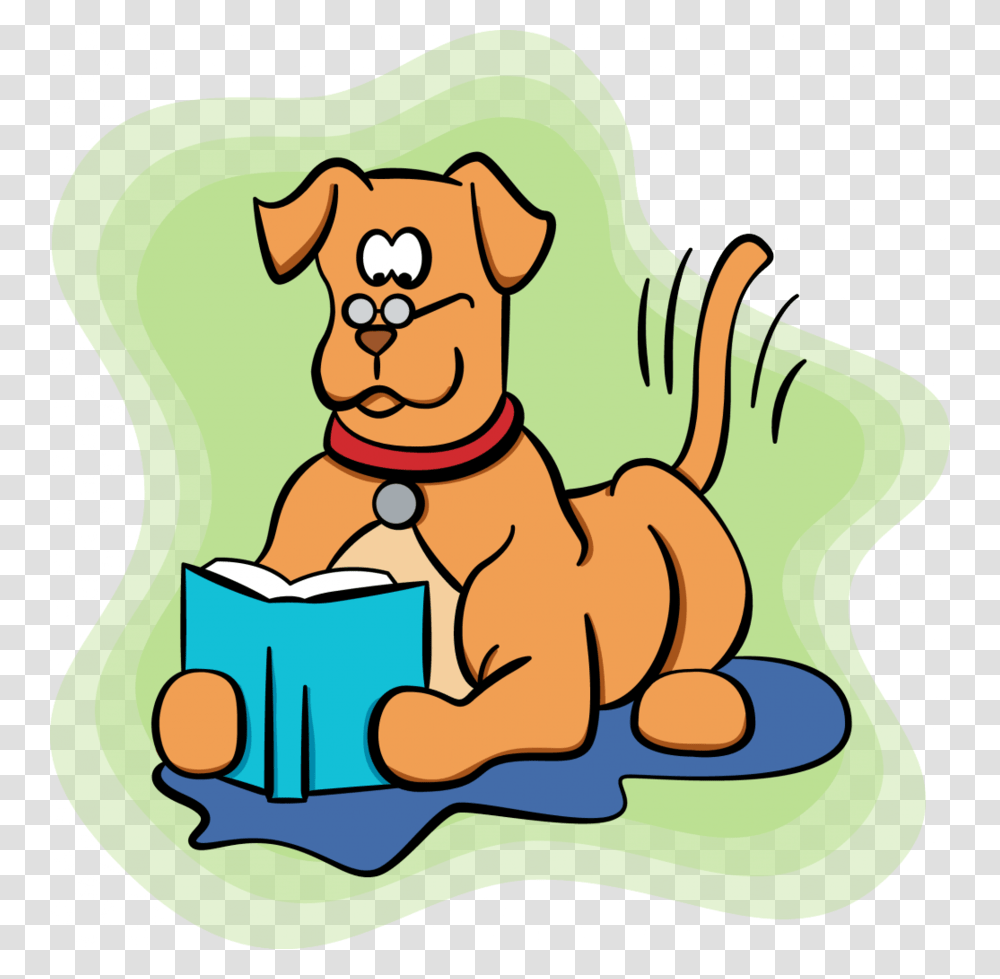Download Cartoon Dog Reading Clipart Dog Paw Clip Art Dog Cat, Bathroom, Indoors, Outdoors, Toilet Transparent Png