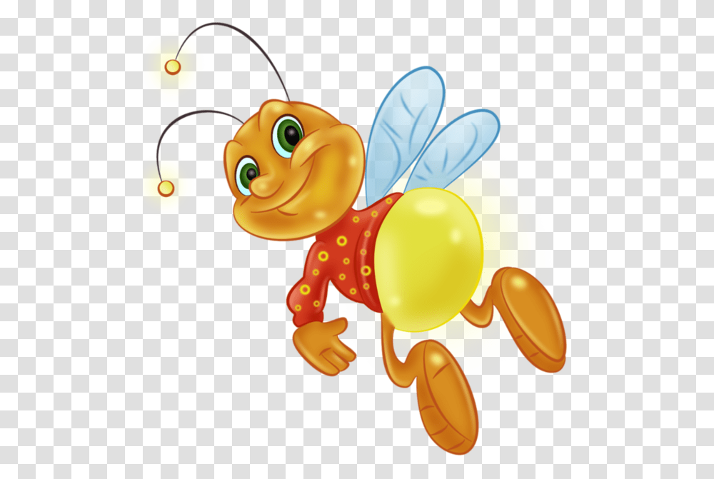 Download Cartoon Fireflies Clipart Cartoon Clip Art Firefly Bee, Toy, Animal, Invertebrate, Insect Transparent Png