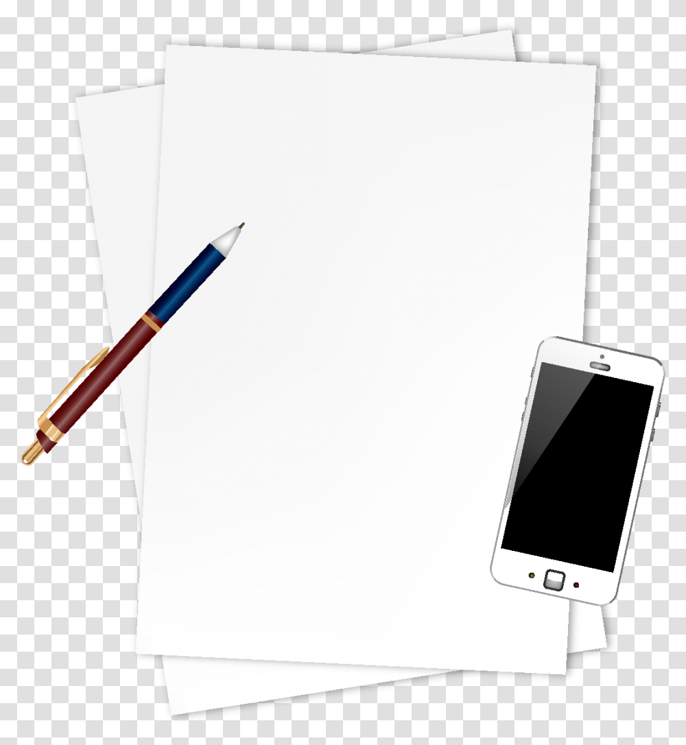 Download Cartoon Minimalistic Mobile Phone Paper Element Mobile Phone, Electronics, Text, Cell Phone, Pen Transparent Png