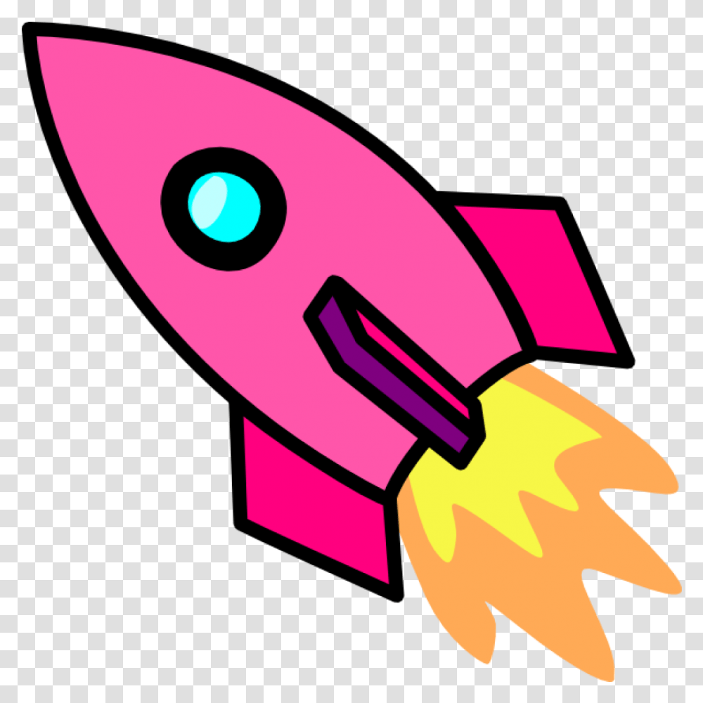 Download Cartoon Spaceship Pink Rocket Clipart, Hand, Dynamite, Bomb, Weapon Transparent Png