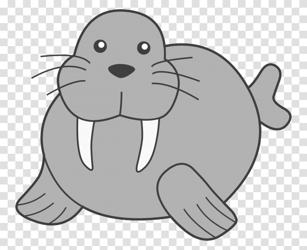 Download Cartoon Walrus Clipart Walrus Puppy Clip Art Walrus, Mammal, Sea Life, Animal Transparent Png