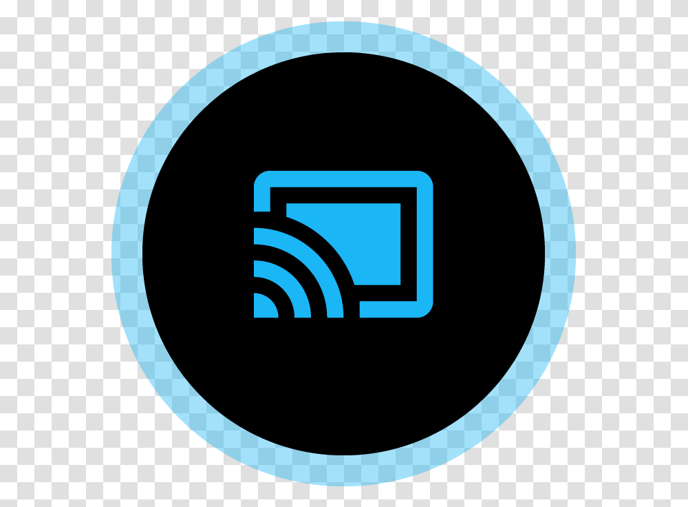 Download Cast Icon Blue Connected Chromecast Facebook, Label, Text, Logo, Symbol Transparent Png