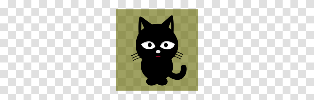 Download Cat Clipart Black Cat Domestic Short Haired Cat Clip Art, Pet, Mammal, Animal, Stencil Transparent Png