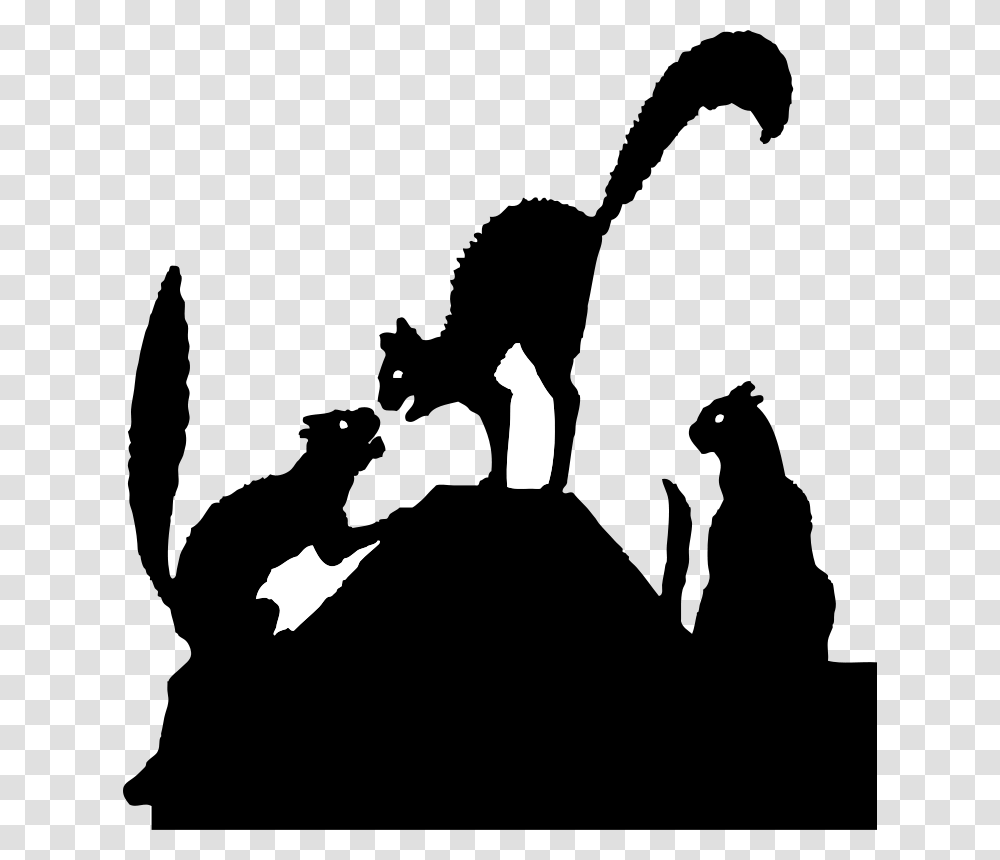 Download Cat Fighting Silhouette Clipart Cat Clip Art Cat, Bird, Stencil, Arrow Transparent Png