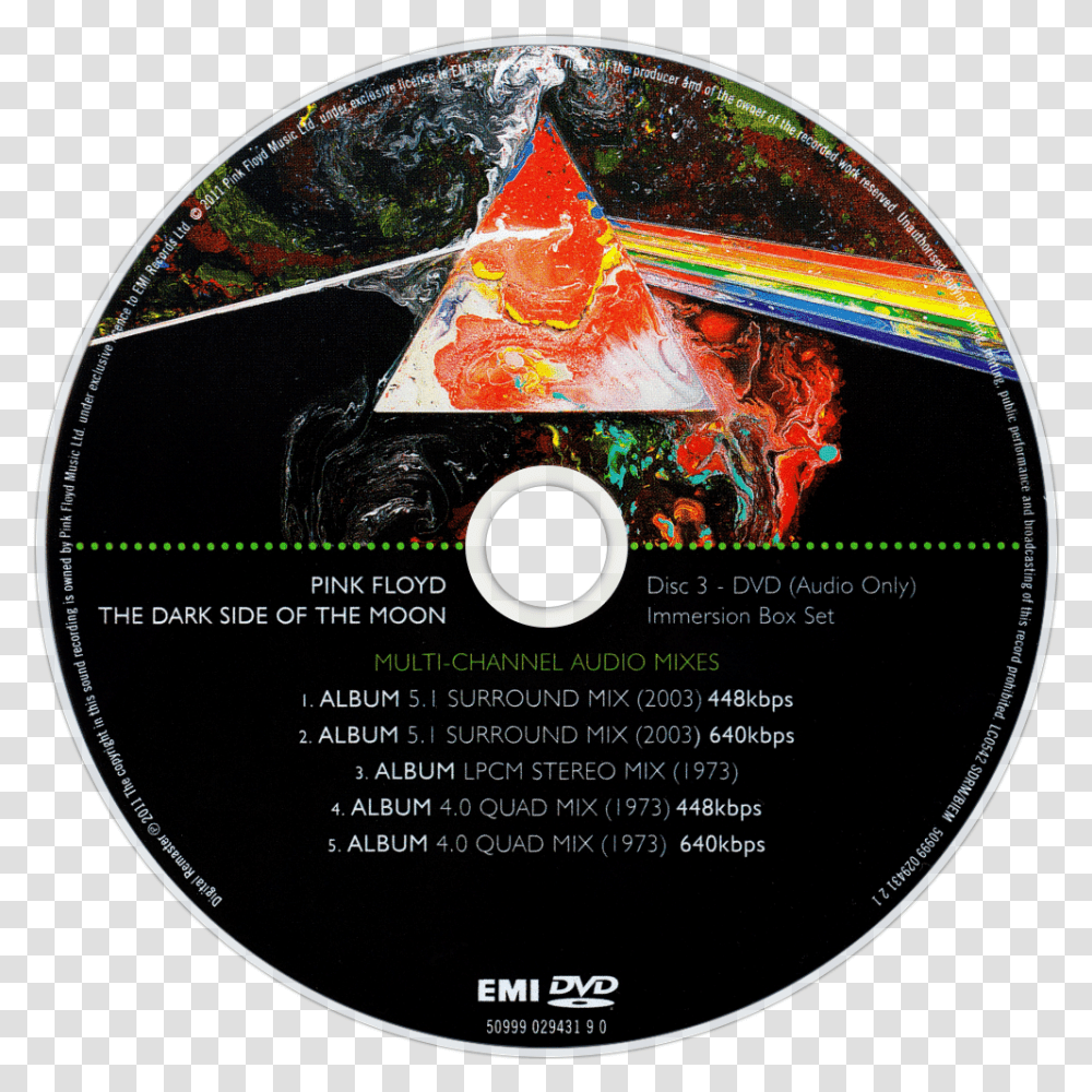 Download Cdart Artwork 1973 Pink Floyd The Dark Side, Disk, Dvd Transparent Png