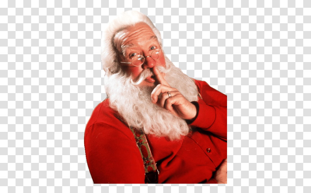 Download Celebs Tim Allen Home Alone Santa Claus With Out 9 Months Til Christmas Day, Face, Person, Human, Beard Transparent Png