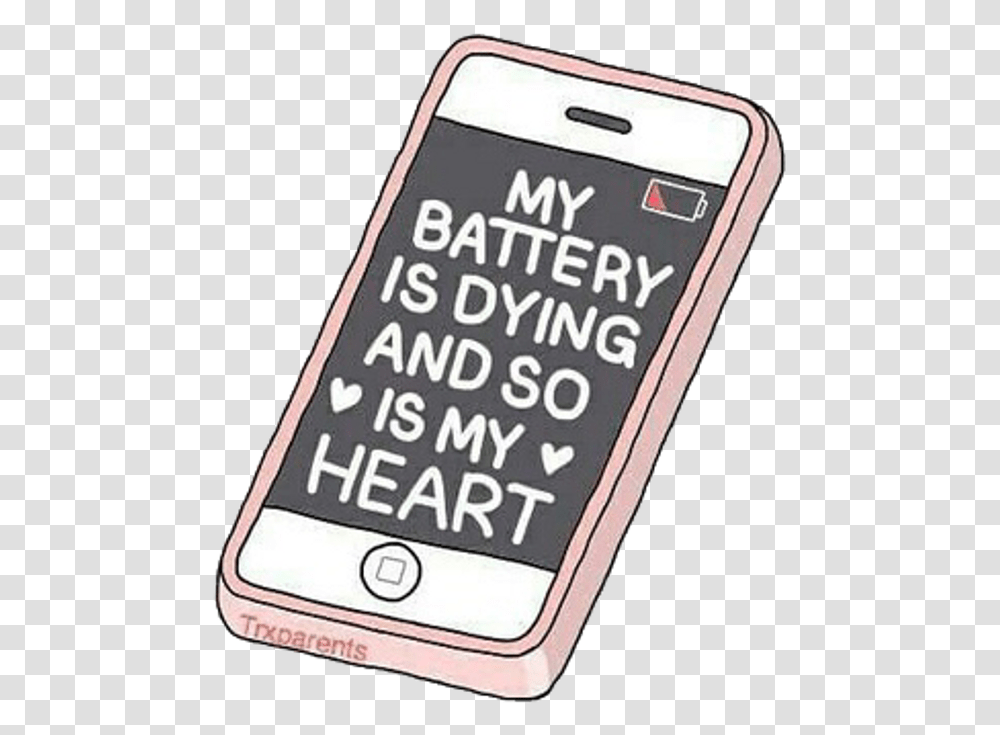 Download Cell Battery Overlay Tumblr Pink Cellphone Iphone, Mobile Phone, Electronics, Cell Phone Transparent Png