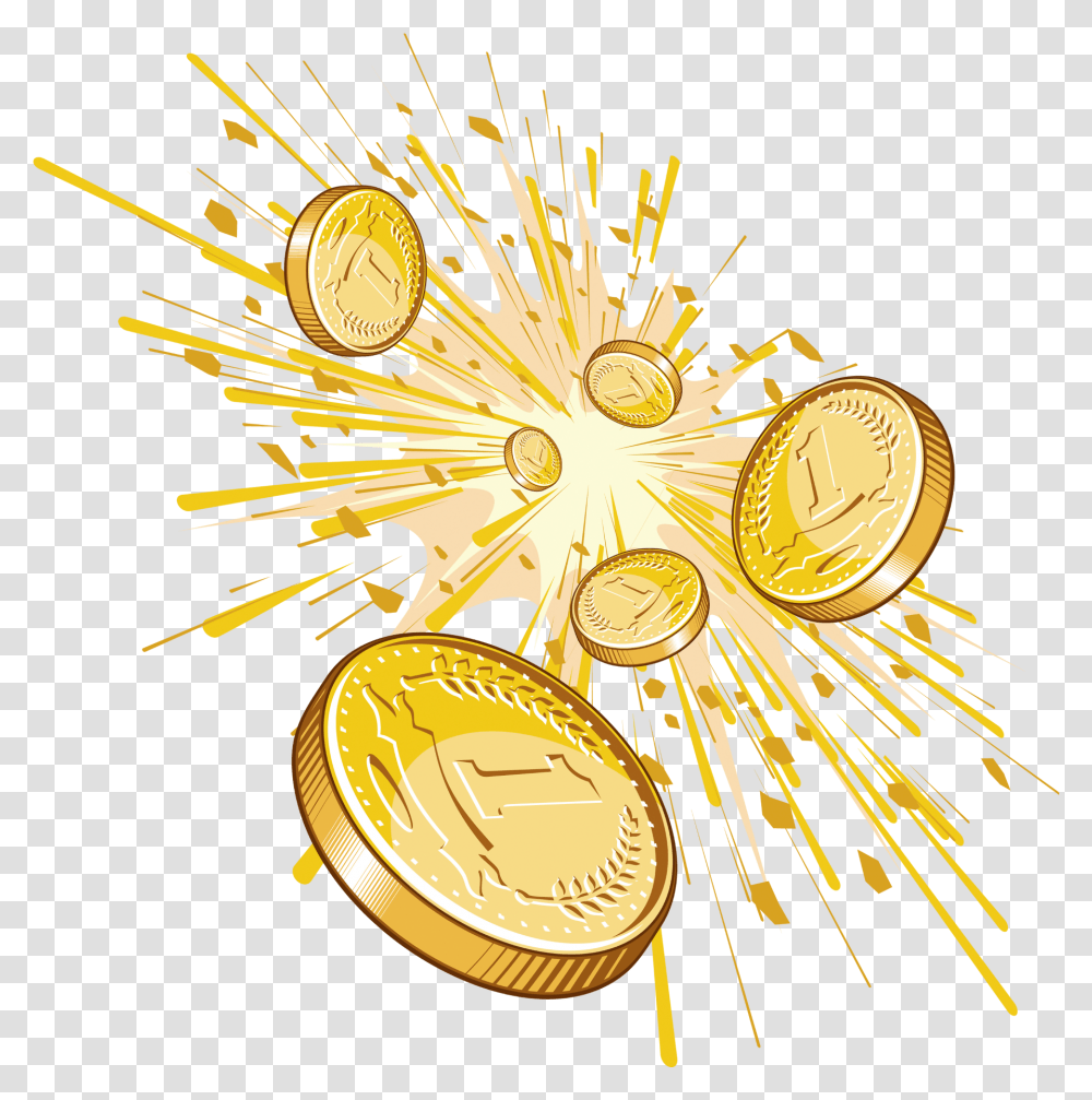 Download Cents Money Penny Cent Shining Gold Cents, Clock Tower, Architecture, Building, Coin Transparent Png