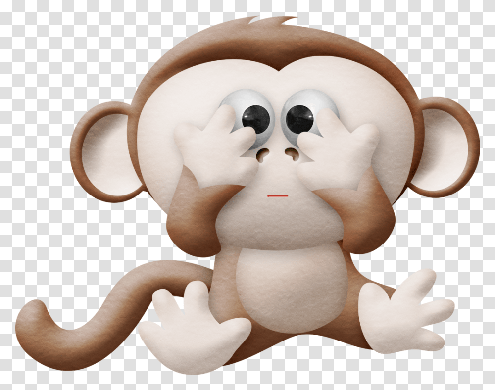 Download Ch B Little Monkeys Animal Mix Monkey Happy, Plush, Toy, Figurine, Sweets Transparent Png