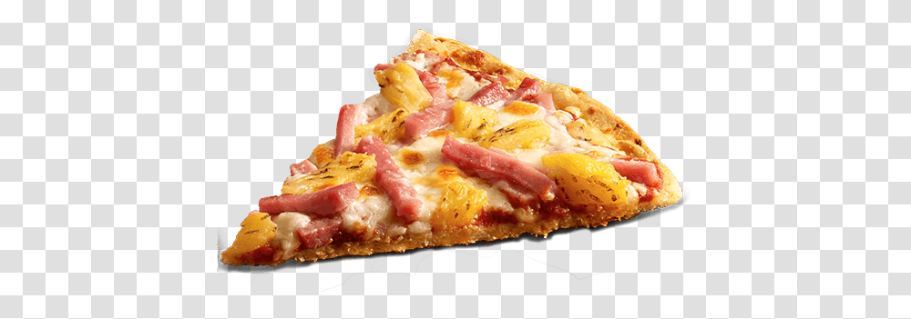 Download Cheese Pizza Slice Ham And Pineapple Pizza Slice No Background, Food, Pork, Bacon, Sliced Transparent Png