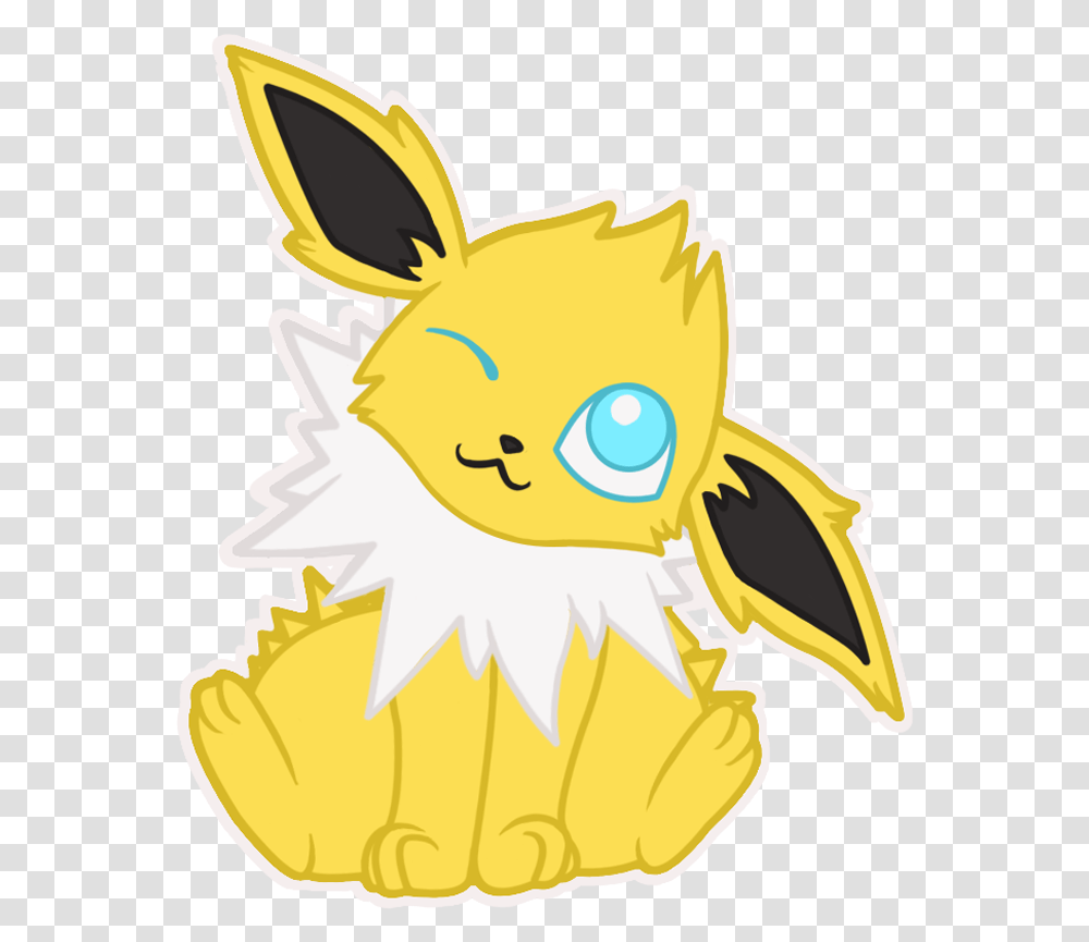 Download Chibi Jolteon Pokemon Sticker Cartoon Full Size Meltan Pokemon Bead Pattern, Fowl, Bird, Animal, Poultry Transparent Png