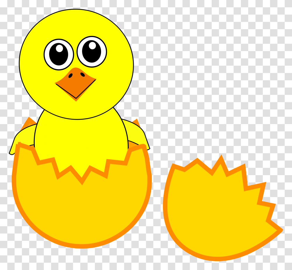 Download Chick To Use Image Clipart Easter Chicks Cartoon, Halloween, Plant, Food, Face Transparent Png